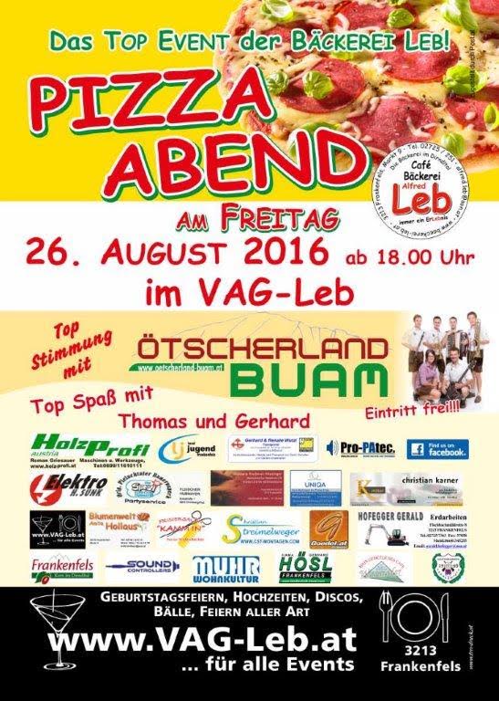 Pizza Abend Pizza Abend im VAG